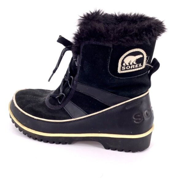 Sorel Women Boots Tivoli II Waterproof Suede Leather NL 2089 010 Black Size 7.5 - Picture 9 of 10